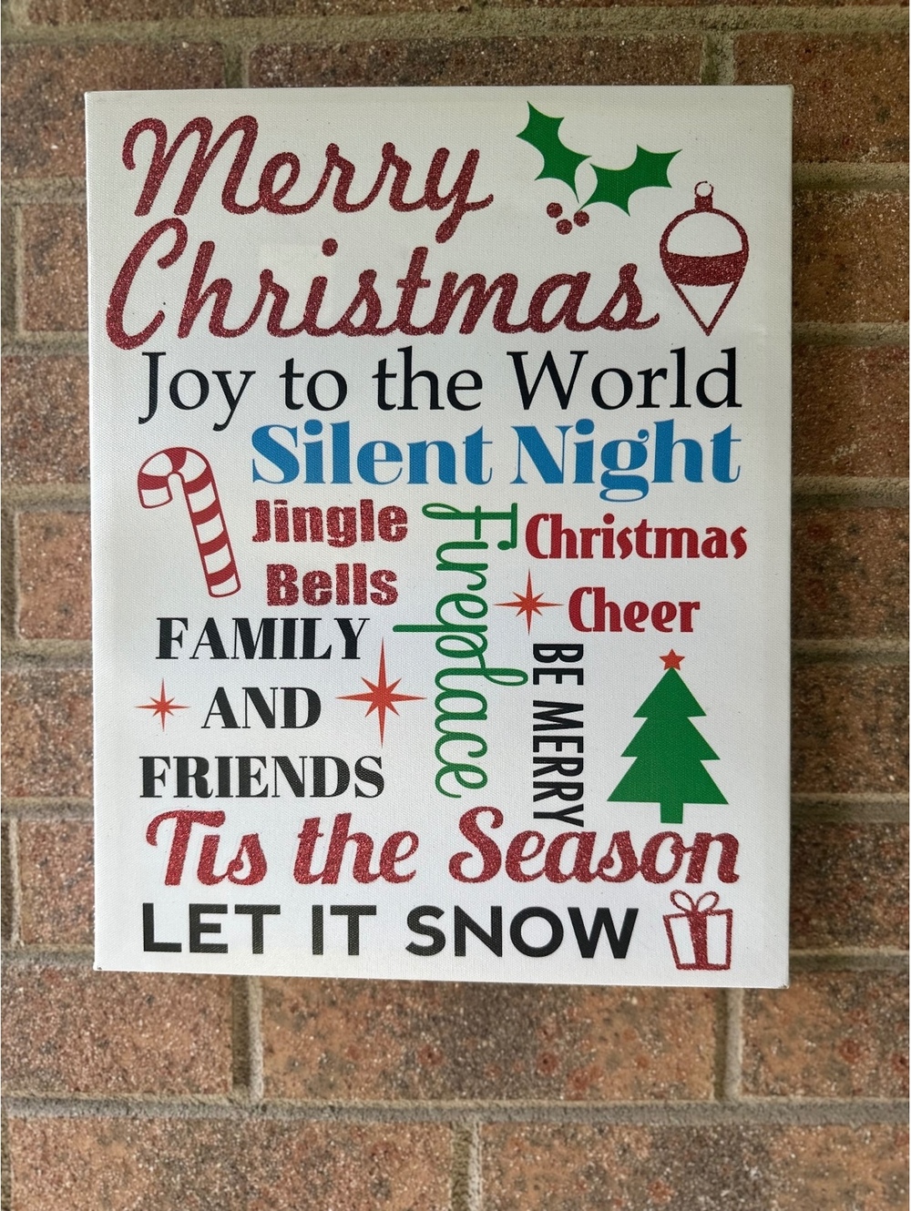 Christmas Themed Wall Art Canvas - Holiday Decoration